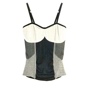 Bebe bodycon corset-inspired tank